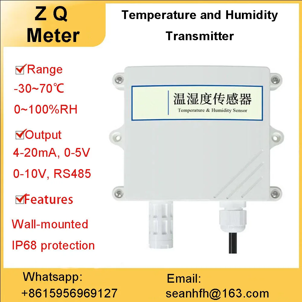 LED Temperature and Humidity Sensor Module high-precision transmitter rain-proof snow greenhouse monitoring RS485