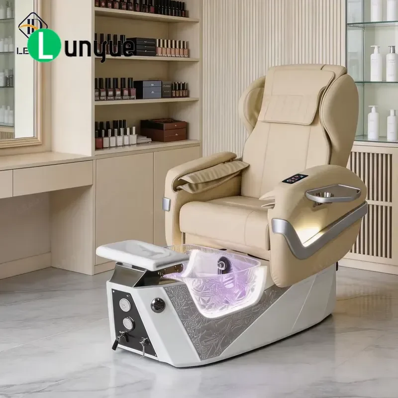 Professional Pedicure Chair with Massage Function Hydrotherapy Spa Furniture for Nail Commercial Beauty Equipment