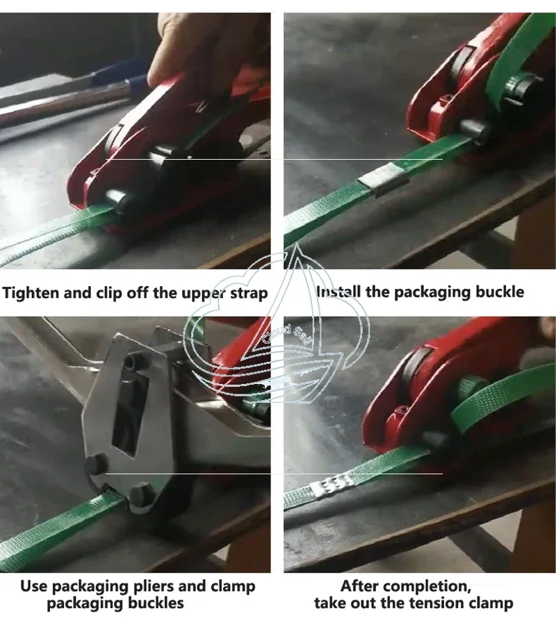 Handheld Plastic Steel Band Strapping Machine for Construction Use with Reinforced Wear-Resistant Strapping Pliers & Tensioner