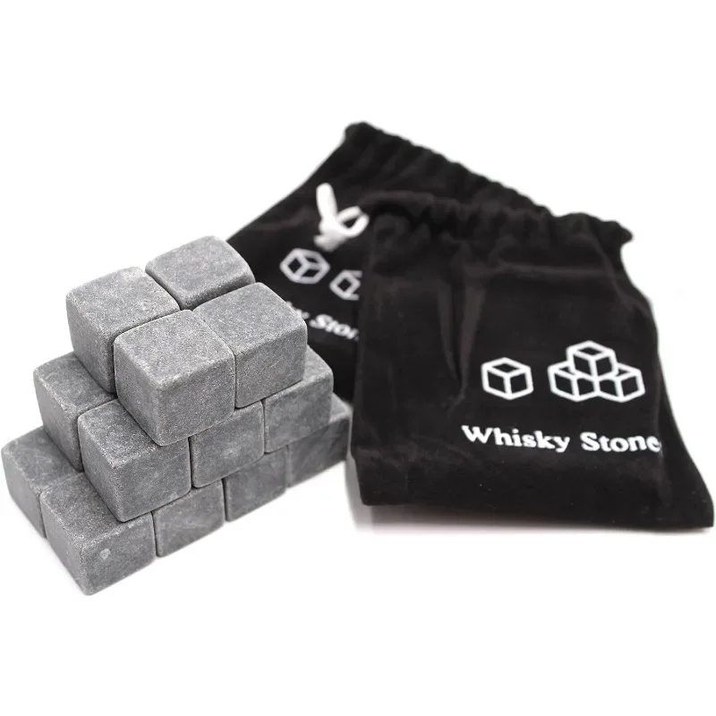 Reusable Whiskey Ice Cubes Wine Cooling Cubes Ice Cubes Rock Party Bar Tools for Whiskey Spirits Wine Red Wine and Beverages