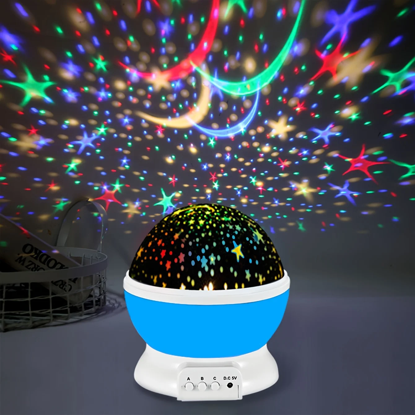 Novelty LED Star Projector Children\'s Gift Bedside Lamp Sleep Lamp Bedroom Decoration USB Projector Lamp Rotating Night Lamp