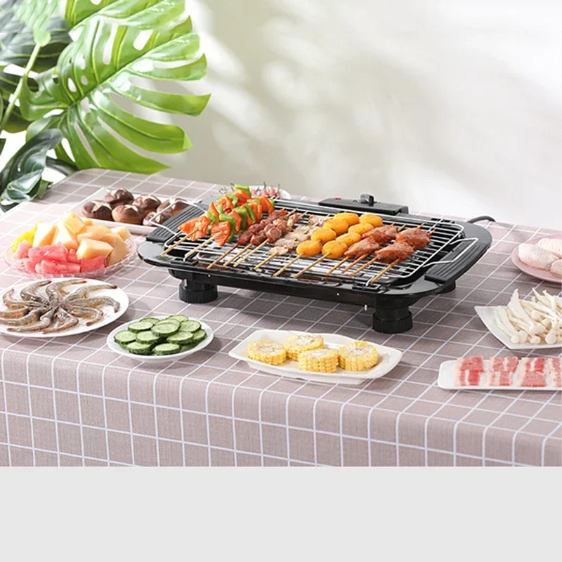 Household Smokeless Electric Pan Grill Home Multifunctional BBQ  Machine Portable Hotplate For Outdoor Kitchen Utensils
