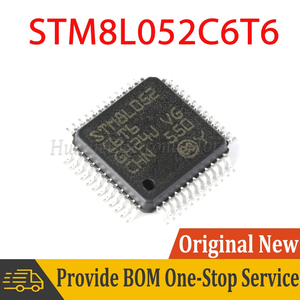 STM8L052C6T6 STM8L052 LQFP-48 16MHz 32KB Flash Memory 8-bit Microcontroller MCU SMD New and Original IC Chipset