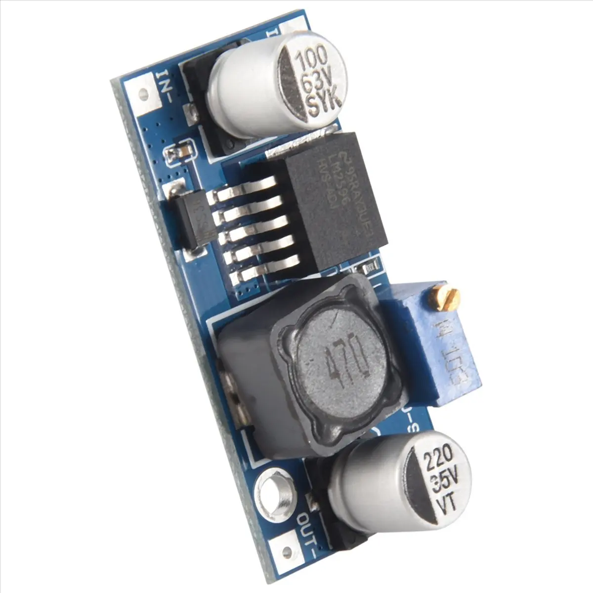 A73T 48V adjustable step-down regulator module, DC-DC, LM2596HV input, 4.5-60v power module
