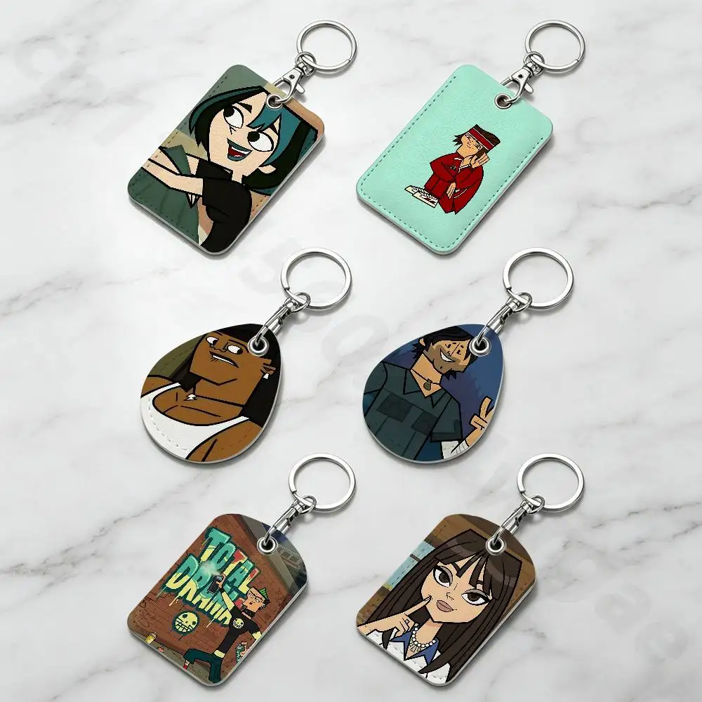 T-Total Drama Island Holder Keychain For Bank Business Work Card Holder Student Card Protective Case Bus Card