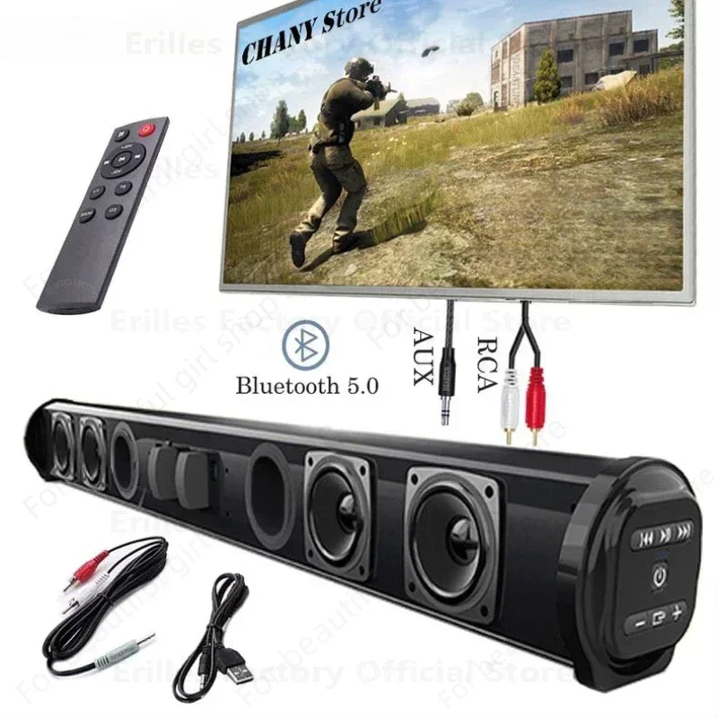 

Wireless Bluetooth Sound Bar Speaker Subwoofer Wired Surround Stereo Desktop Home TV Projector Outdoor Super Power Sound Speaker