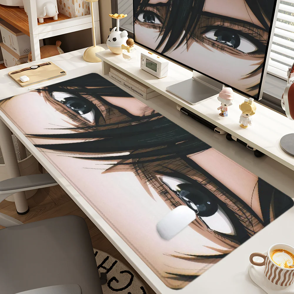 애니메이션 아트 마우스 패드 대형 게임용 마우스패드 사무실 액세서리 노트북 사무실 고무 미끄럼 방지 고무 스티치 엣지 데스크패드