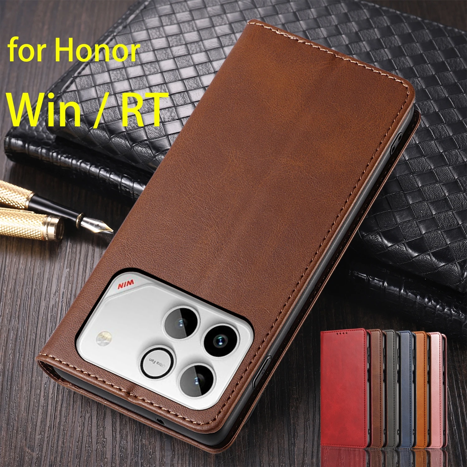 

Leather Case for Huawei Honor Win / Win RT Card Holder Holster Magnetic Attraction Flip Cover Wallet Case Capa Fundas Coque