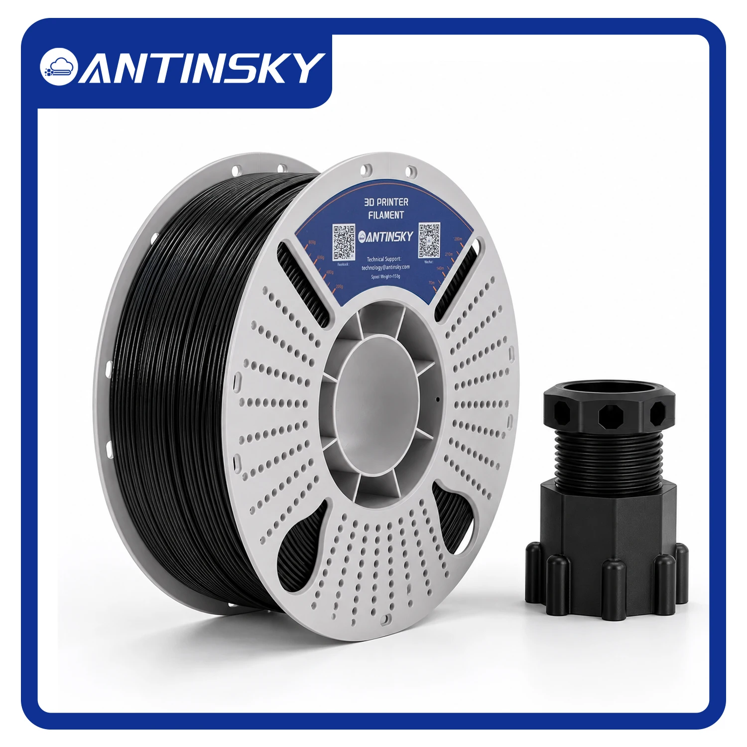 ANTINSKY ABS 3D Filament 1.75mm 1KG, Less Bubbles & Stable Diameter, Anti-Warp ABS for DIY & Engineering FDM Printing