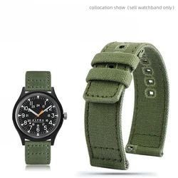 Pasek do zegarka Hamilton Khaki Field H70605731 H70605993 Seiko sportowy pasek do zegarka 18mm 20mm 22mm wojskowa zielona nylonowa bransoletka z płótna