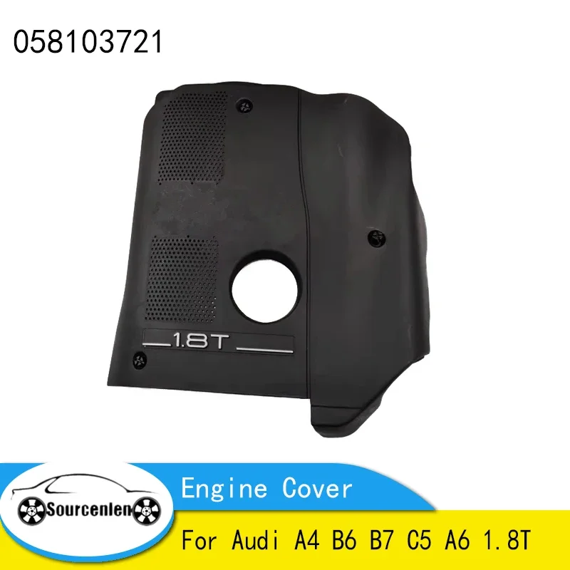 Brand New High Quality Decorative Hood Cover Engine Computer Cover Bonnet 058103721 For Audi A4 B6 B7 C5 A6 1.8T