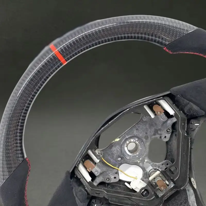 Black Carbon Fiber Steering Wheel for Toyota Supra MK4 A0 with Suede Fits for Supra MK4 1998 20002003 Factory Direct Sales New view 4
