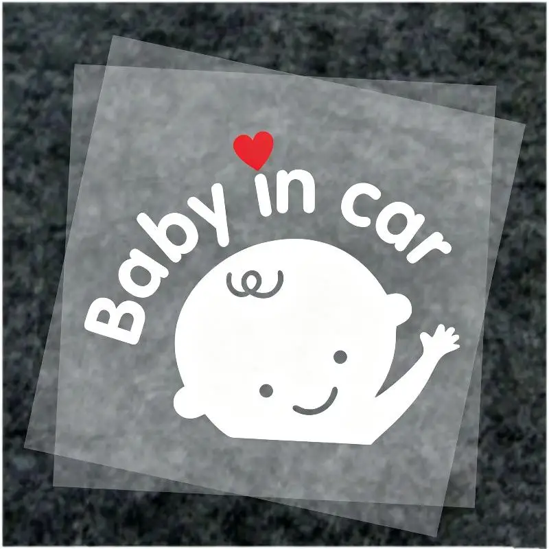 Baby im Auto Sicherheitswarnung Reflektierender Aufkleber Langlebiger Wasserdichter Autofenster-Aufkleber Tragbares Auto-Sicherheitszubehör – Detail 5