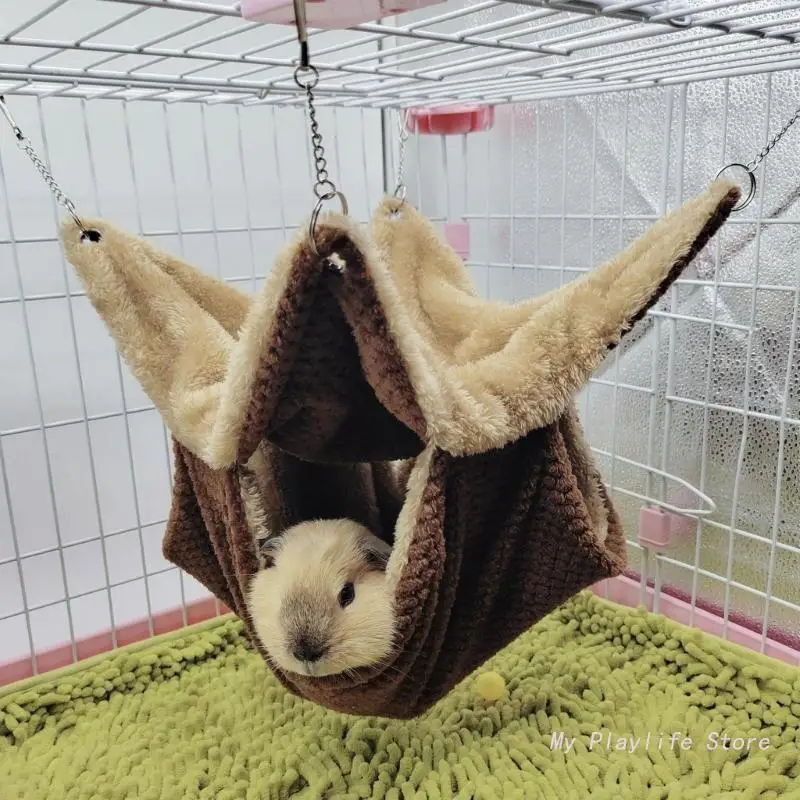 Hamster pendurado rede quente cama de pelúcia casa esconderijo gaiola acessório para pequeno animal ferret hedgehogs jogando dormir escalada