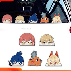 Car Stickers Chainsaw Man Anime Denji Pochita Power Reflective Decals For Window Bumper Trunk Motorcycle Laptop Computer Case