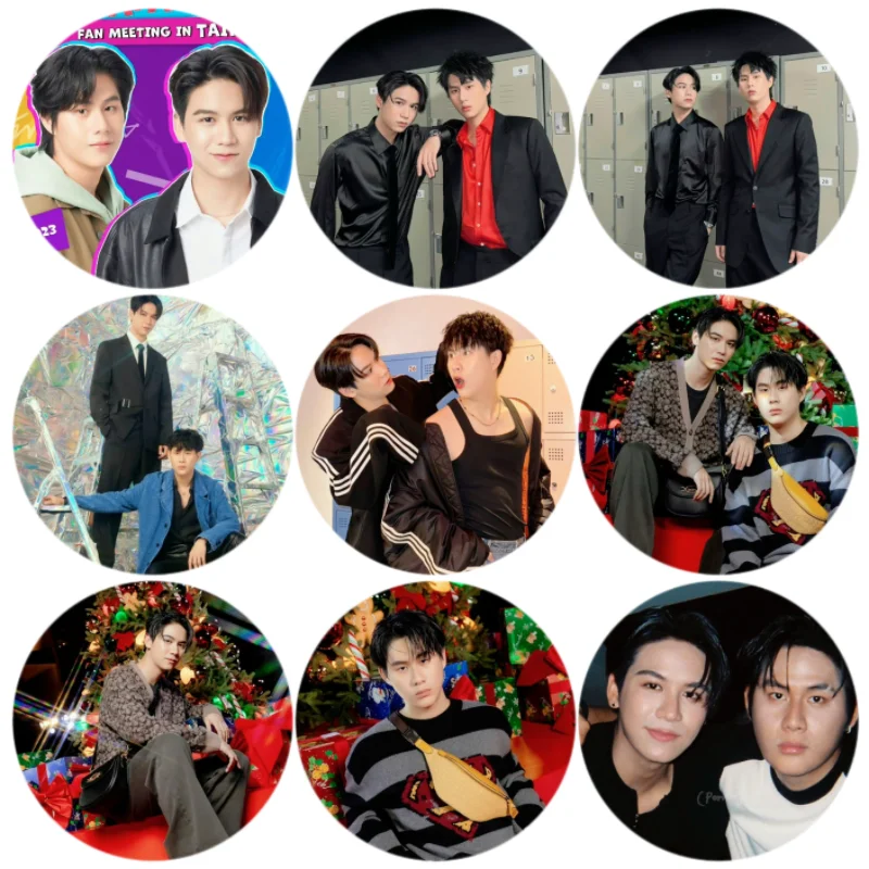 9 قطعة/مجموعة Winnysatang Winny Thanawin Satang Kittiphop التايلاندية التلفزيون أن الصيف الدراما Stills صور شارة بانج بروش حقيبة ديكور دبابيس