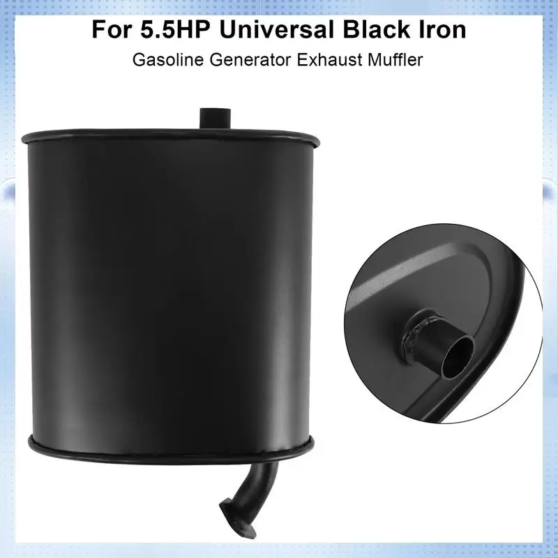 

B07A-Gasoline Generator Universal Black Iron 2-3KW Exhaust Muffler For 5.5HP 6.5HP 3500W 4000W Accessories