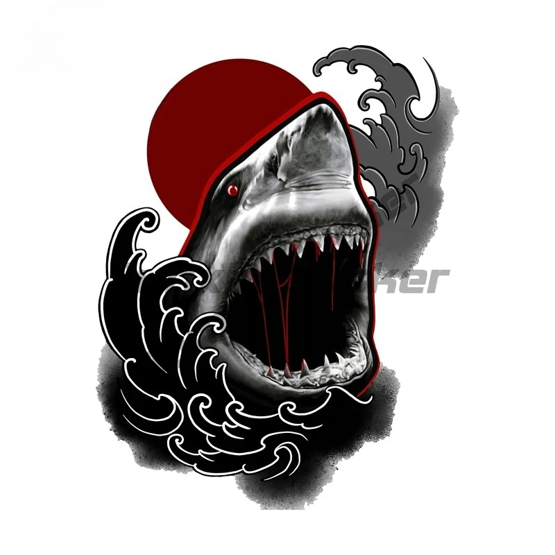 

Car Sticker Waterproof Red Sun Sea Wave Vinyl Decals Suitable for Motorcycle Windows Car Styling