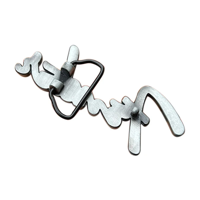 Zinc alloy music Fanta letter belt buckle in western style
