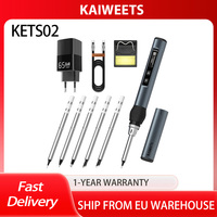 KAIWEETS KETS02 Smart Digital Soldering Iron Kit, 9-20V Operating Voltage, Precise Temperature Control, Sleep Mode,Rapid Heating