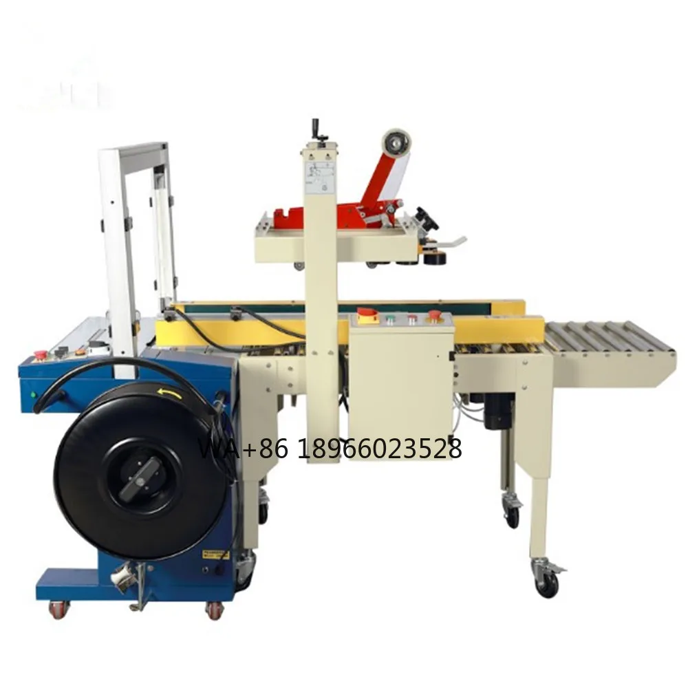 

Price for Carton Sealing Machine With Automatic Carton Strapping Machine Line