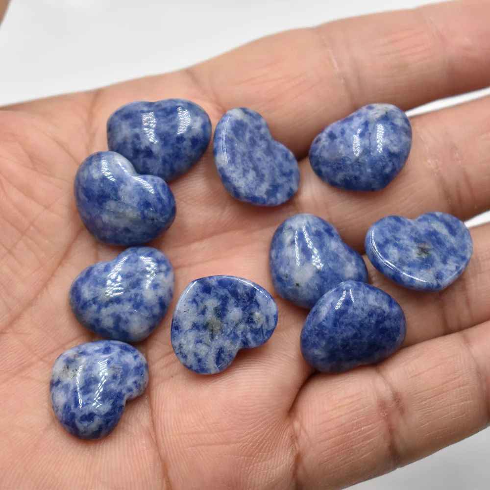 Großhandel 50 Stück/Lot Modische Natürliche Tigerauge-Stein-Rosenquarz-Mischung 15*18mm Herzförmige Cabochon-Perlen für Schmuckherstellung – Detail 8