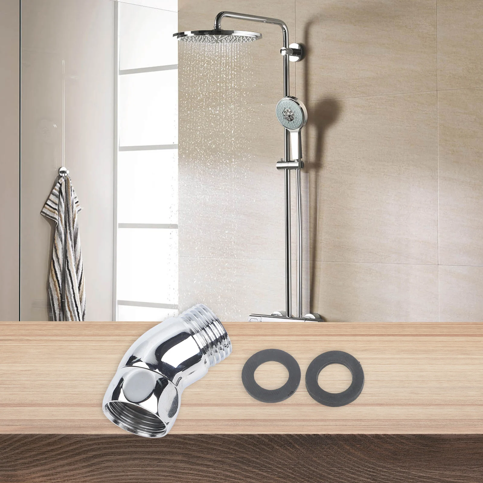 Bathroom Renovation 135 Shower Elbow Compatible Shower Head Adapter Shower Adapter Wall Mount Adapter Resistance