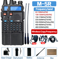 Baofeng M-5R 1/2PCS Walkie Talkie Air Band 3800mAh Battery Wireless Copy Frequency Long Range AM  Ham UV-5R K5 Two Way Radio