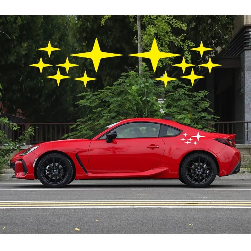 

star Car Side Skirt Stickers Body Stripes Decals Protective Accessories For Subaru Impreza WRX STI GDB GVB #569