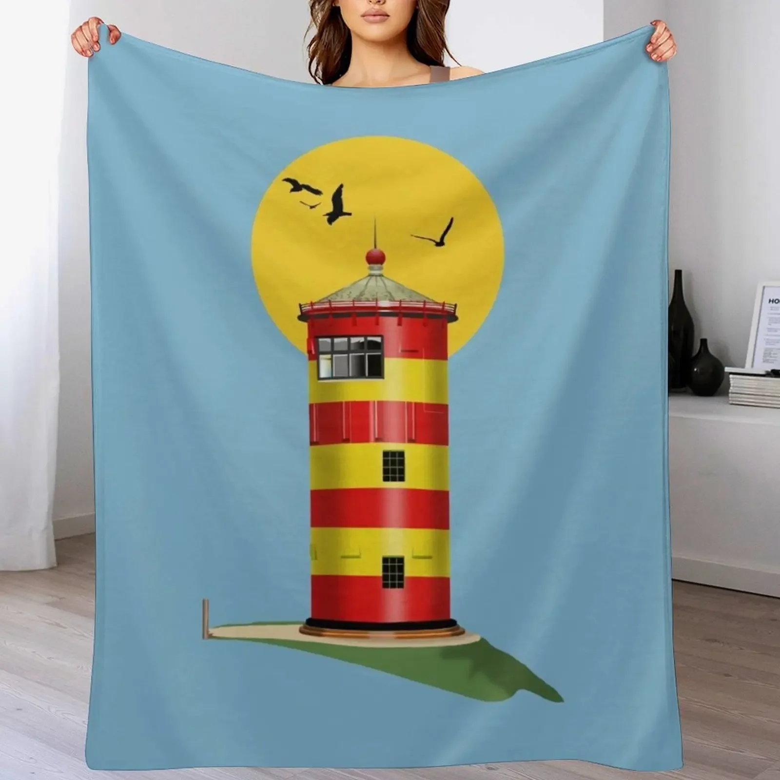 

Pilsum Lighthouse Pilsumer Leuchtturm Germany Throw Blanket cosplay anime Giant Sofa Large For Baby Blankets