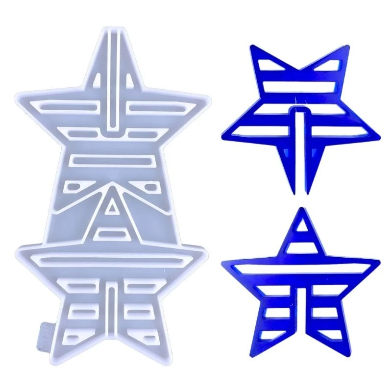 

Pentagram Resin Molds Star Resin Mold for Faux Agate Slices Cups Mats