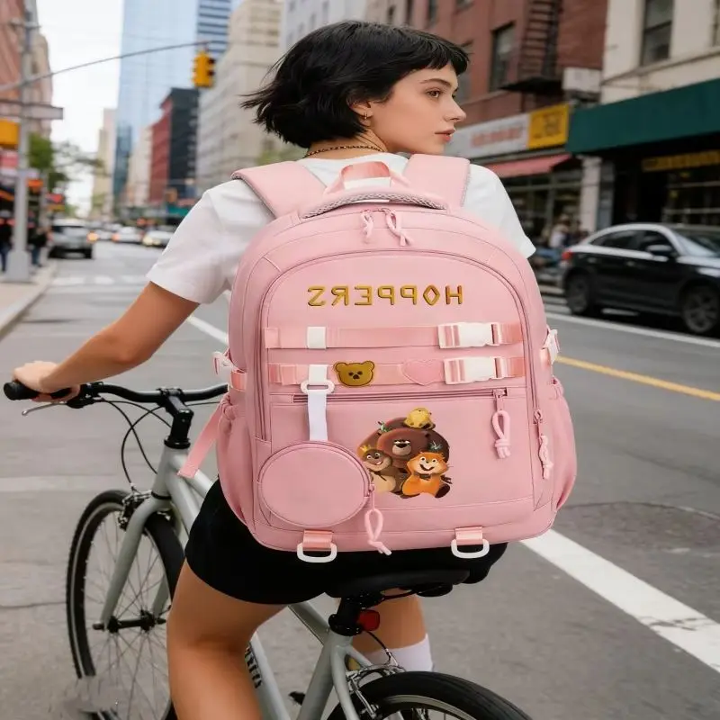 

Cute Hoppers Backpack Lightweight Large Beaver Transformation Plan Foldable Design Casual Outings Travel School