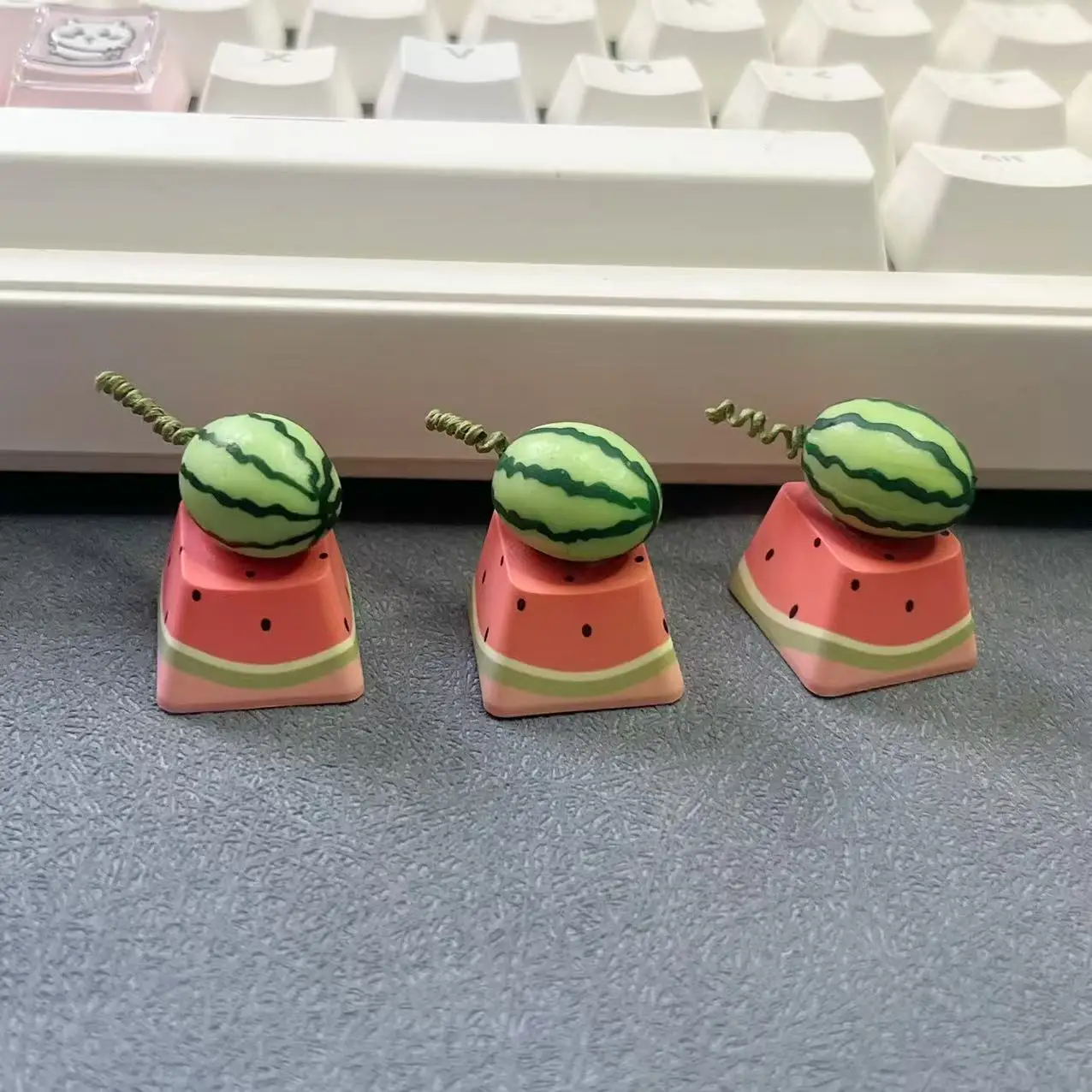 DIY creative summer watermelon keycaps heat sublimation personalized customization giftsgame mechanical keyboards fruit keycaps