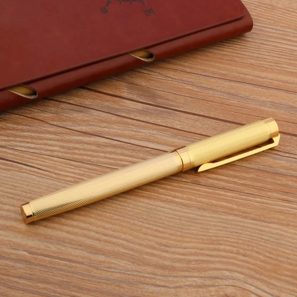 luxury GOLDEN Medium Nib Star pattern waves Fountain Pen signature elegante PEN Stationery Office Supplies