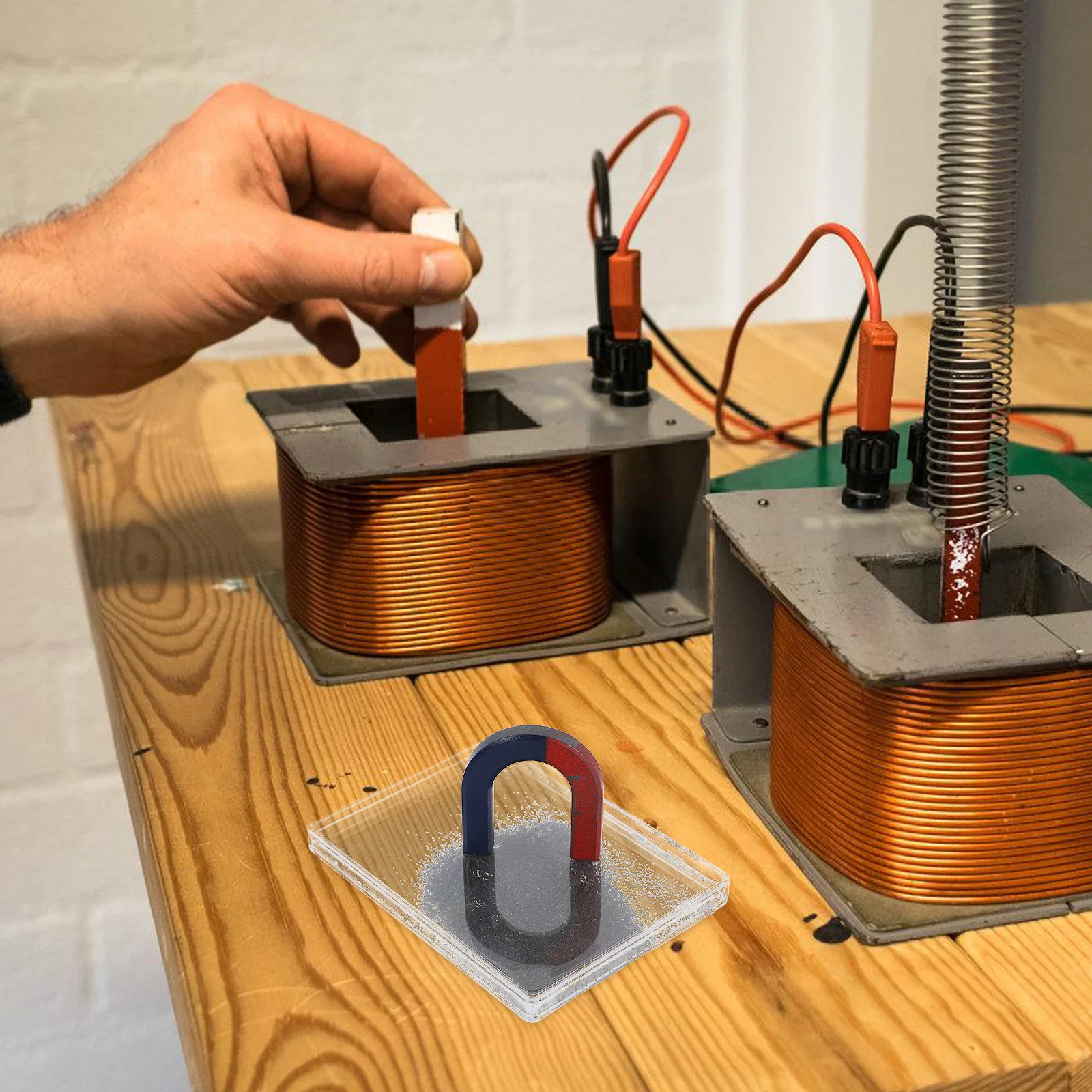 磁場シミュレーションキット鉄粉ボックス物理実験用科学教育器具ステム教育ラボ