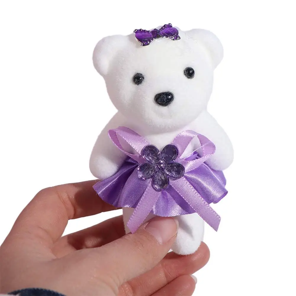 10 pièces/ensemble mousse ours en peluche mousse jouets en peluche Animal en peluche poupée Mini ours fleur Bouquet bricolage 10 cm dessin animé Bouquet poupée