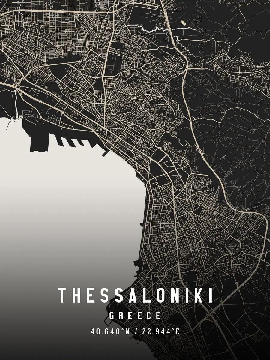 Thessaloniki Greece Poster Print  Mancave Wall Art Decor for Interior Design  Perfect for Home Office or Living Room