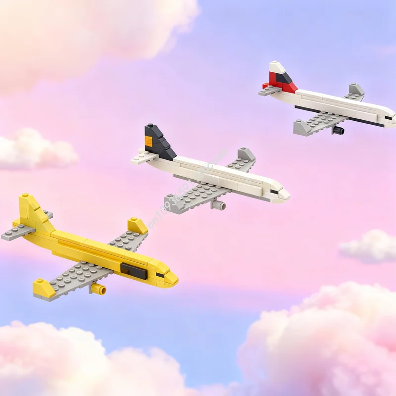 

138pcs MOC Airbus Set Promotional Airlines Model Building Blocks Architecture Toys Festival Gift Idea DIY Education Brick