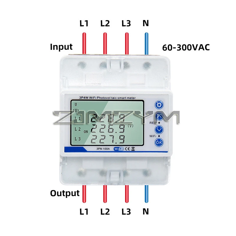 WiFi Photovoltaic Meter 3 Phase Reclosure Switch Intelligent Reclosing Protector Undervoltage Current Circuit Breaker