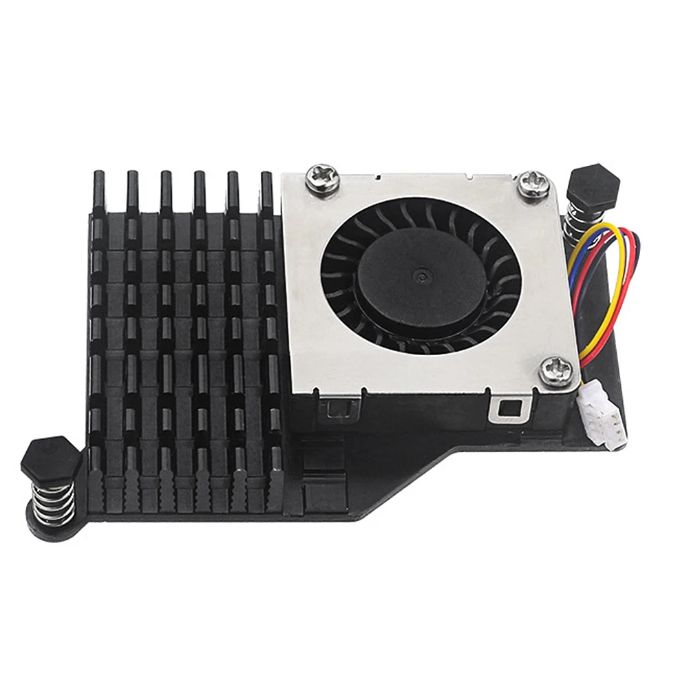 Raspberry Pi 5用アクティブクーラー公式ファンヒートシンク、調整可能な速度冷却ファンフィンヒートシンク、互換性のあるホルダー付き