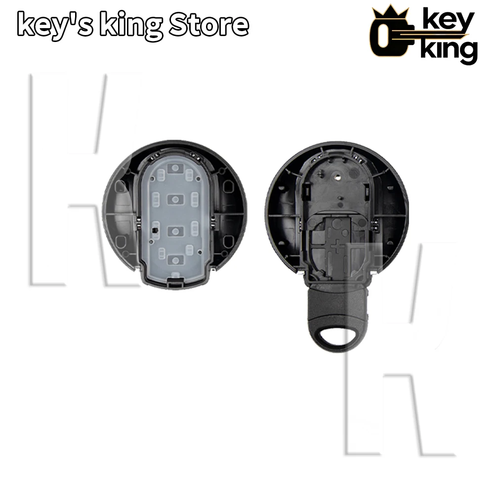 KK 4 Buttons Round Smart Remote Key Shell Case For MINI Cooper , Keyless Entry Key Fob Replacement Housing Cover
