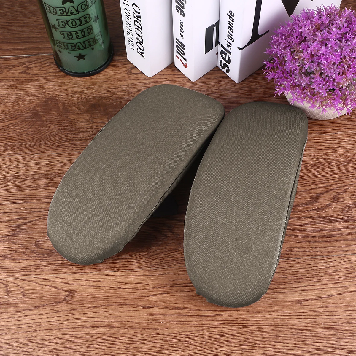 

1 Pair Chair Armrest Pads Premium Dacron Cushion For Pressure Relief Office Home Use Comfortable Arm Support Sleeve Grey