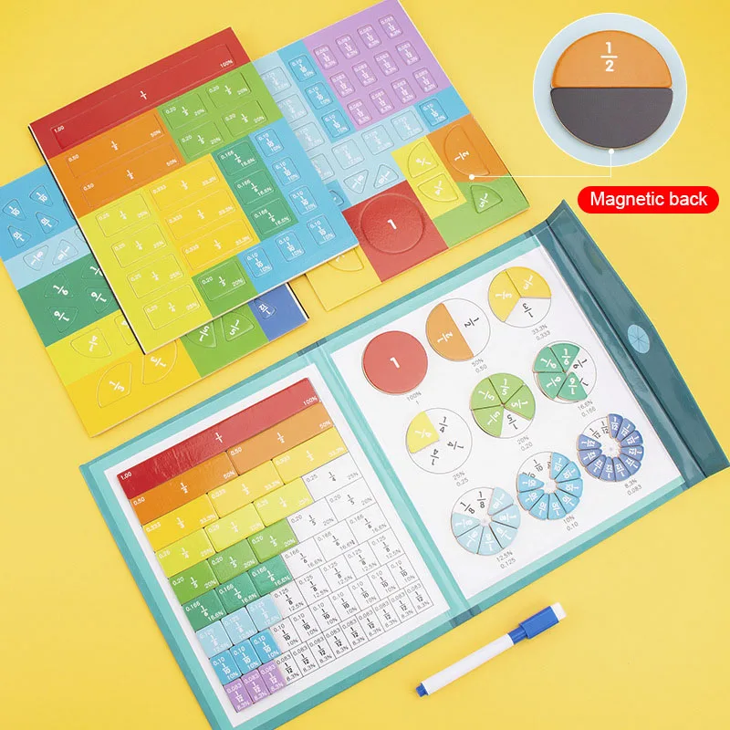 분수 학습 수학 나무 분수 학습 장난감 어린이용, 산술 학습 교육 완구, 교육 보조