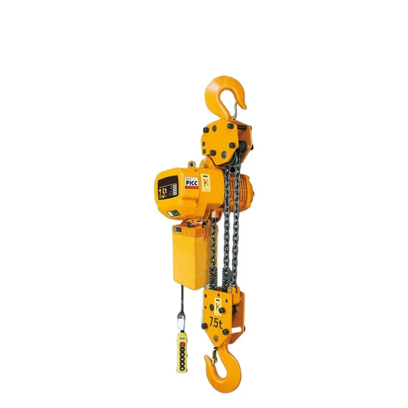 

7.5 tons ring chain electric hoist running hook ultra-low crane, chain crane driving hoist crane
