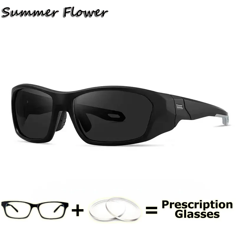 

Men Polarized Prescription Sunglasses Wind Protection Trendy Gafas Spectacle Eyewear Sport Design Opics Gafas with Recipe