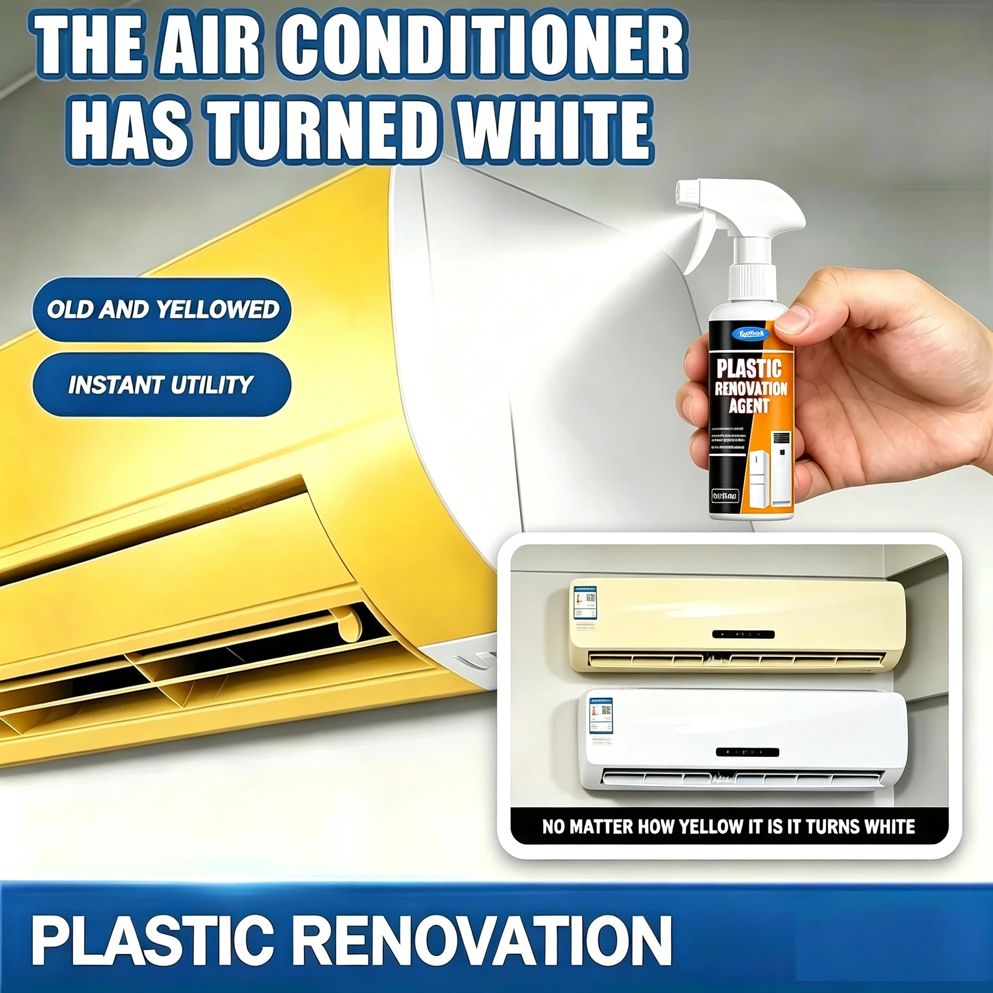 Plastic Yellow Remover Cleaner Home Appliance Plastic Part Restoration for Air Conditioner Washing Machine