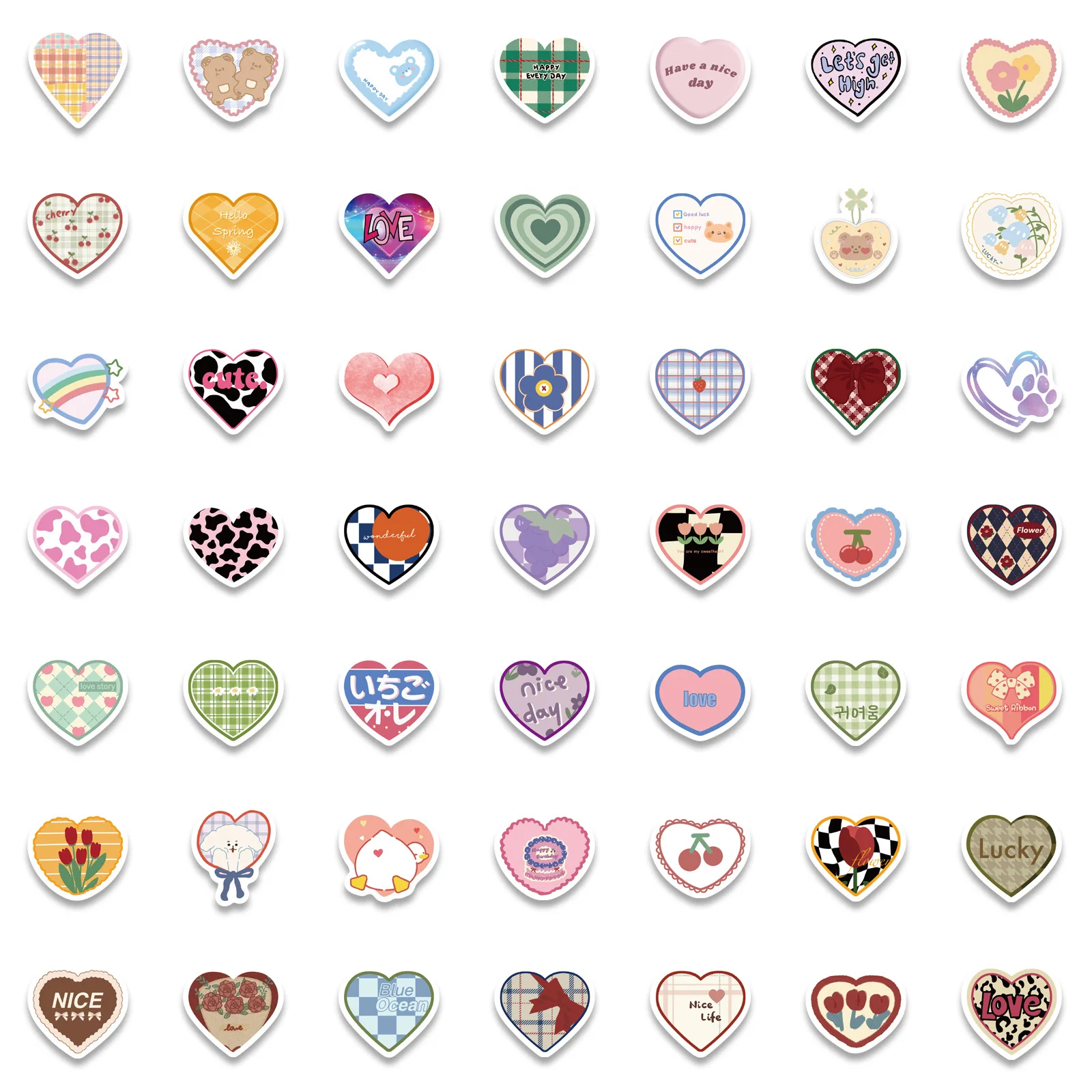 20/50/100Pcs Leuke Koreaanse Stijl Liefde Stickers Graffiti Decals Voor Telefoon Notebook Watercup Laptop Waterdichte Sticker voor Kids Gift