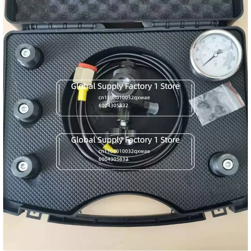 FPU-1 Portable Hydraulic Pressure Gauge Test Kit Oil Pressure Accumulator Nitrogen Charging Tool 5 In 1 Set