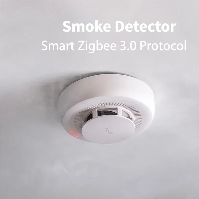 Aqara Smoke Alarm Zigbee 3.0 Detector Sensor Highly Sensitive Smoke Concentration Detection Work with Xiaomi Matter Homekit APP