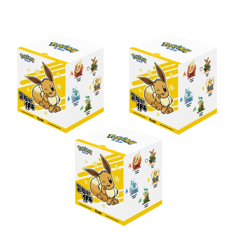 Anime Pokemon Funism Original Abenteuer Eevee Familie Anzug Blind Box Jolteon Sylveon Action Figure Sammlung Modell Kinder Spielzeug Geschenk 5